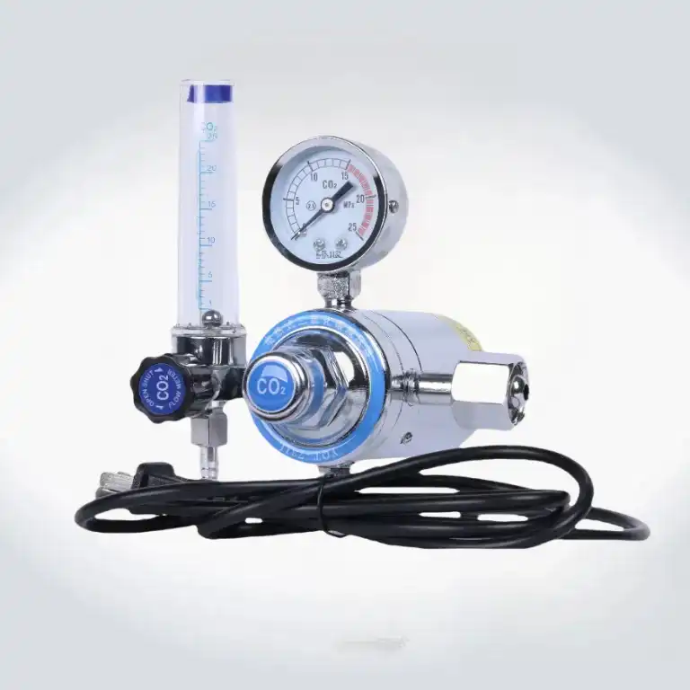 Electric Heated CO2 Gas Pressure Regulator Электрический нагревательный регулятор давления CO₂-газа منظم ضغط غاز ثاني أكسيد الكربون ذو التسخين الكهربائي