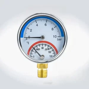 Thermo-manometer Высокоточные латунные мокрые части Термоманометр مقياس حراري-مانومتر