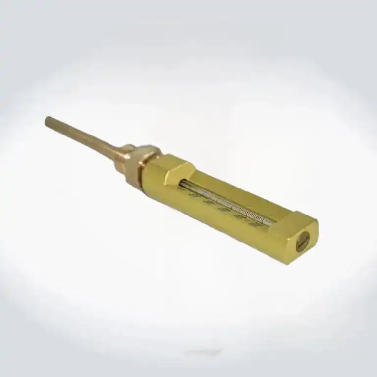 Straight and Angle Type Metal Cased Glass Tube Thermometer2